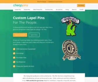 Cheappins.com(Custom Lapel Pins) Screenshot