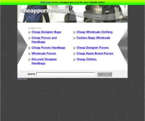 Cheappurses.com(The Leading Cheap Purse Site on the Net) Screenshot