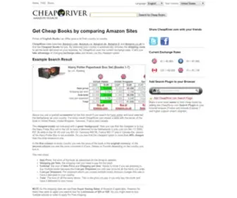 Cheapriver.com(Get Cheap Books by comparing Amazon Sites) Screenshot