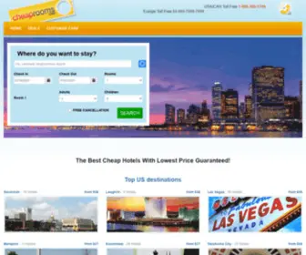 Cheaprooms.com(Official Site for Cheap Hotel Rooms) Screenshot