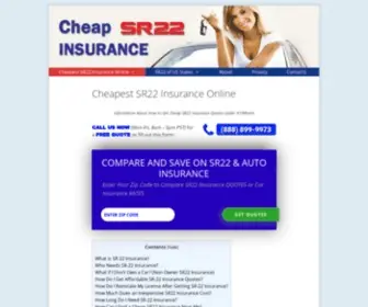 Cheapsr22Insurance.us(CHEAP SR22 Insurance) Screenshot