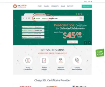 Cheapsslshop.com(Cheap SSL Certificates $3.00 only) Screenshot
