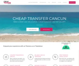 Cheaptransfercancun.com(Private transfers from Cancun Airport) Screenshot