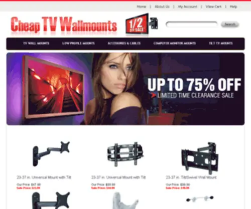 CheaptvWallmounts.com(1/2 Price Sale on TV Wall Mounts) Screenshot