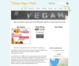 CheapVeganchick.com(The Cheap Vegan Chick blog) Screenshot