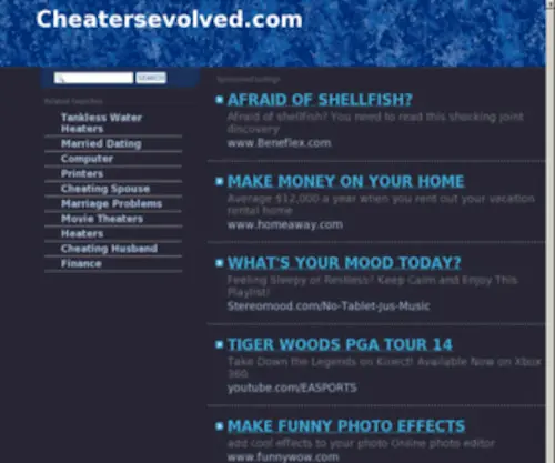 Cheatersevolved.com(Cheaters Evolved) Screenshot