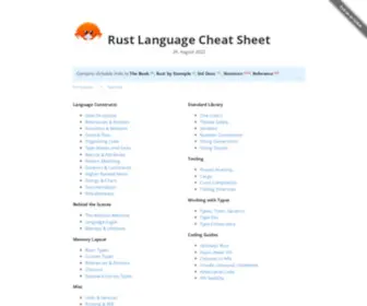 Cheats.rs(Rust Language Cheat Sheet) Screenshot