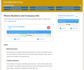 Check-Numbers.com(Phone Numbers and Company Info) Screenshot