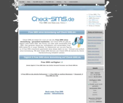 Check-SMS.de(Free SMS ohne Anmeldung) Screenshot