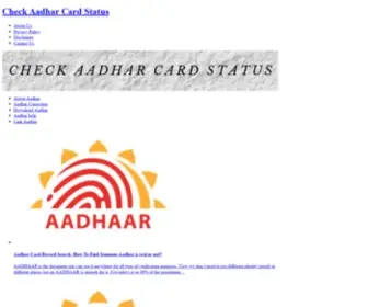 Checkaadharcardstatus.in(Check Aadhar Card Status) Screenshot