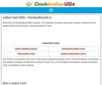 Checkaadharuidz.in(Aadhar Card UIDAI) Screenshot