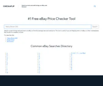 Checkaflip.com(#1 Free eBay Price Checker Tool) Screenshot