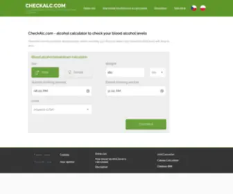 Checkalc.com(Alcohol calculator and alcohol tester online) Screenshot