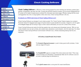 Checkcashingsoftware.com(Software for check cashing) Screenshot