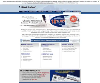 Checkcrafters.com(Business Checks and Business Forms on Checks Unlimited) Screenshot