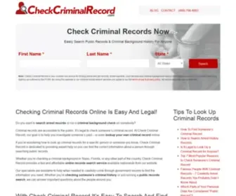 Checkcriminalrecord.com(Check Criminal Record) Screenshot