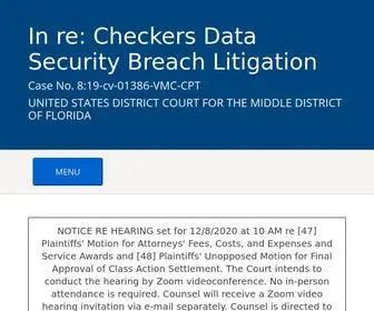 Checkersdatabreachsettlement.com(Checkers Data Security Breach Litigation) Screenshot