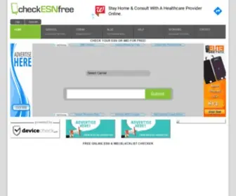 Checkesnfree.com(Free Tool to Check ESN & IMEI Number Online. You Can Also Check if your IMEI) Screenshot