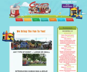 Checkettsamusements.com(Inflatable bounce house and party rental) Screenshot