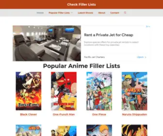 Checkfillerlists.com(CheckFillerLists) Screenshot