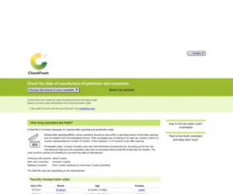 Checkfresh.com(Check the date of manufacture of perfumes and cosmetics) Screenshot