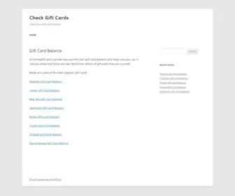 Checkgiftcards.com(Check Gift Cards) Screenshot