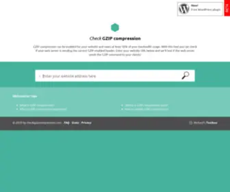 Checkgzipcompression.com(Check if gzip compression on your web server) Screenshot
