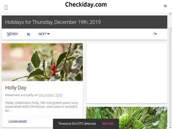 Checkiday.com(A daily listing of today's holidays) Screenshot