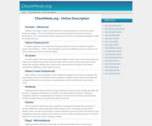 Checkmeds.org(Online Description) Screenshot