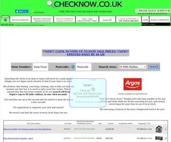 Checknow.co.uk(ARGOS RESERVE AND COLLECT STOCK CHECKER) Screenshot