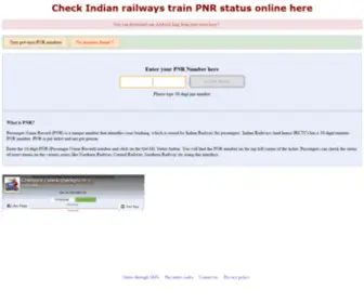 Checkpnr.in(Check PNR status) Screenshot