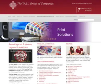 Checkprint.co.uk(Secure print & payment solutions from the TALL Group of Companies) Screenshot