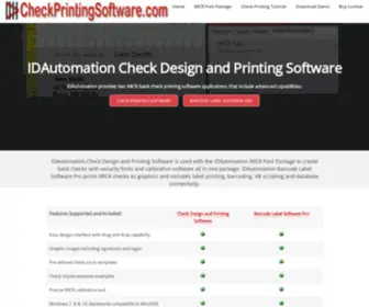 Checkprintingsoftware.com(Check Printing Software by IDAutomation) Screenshot
