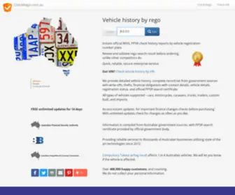 Checkrego.com.au(✅) Screenshot