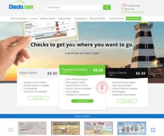 Checks.com(Order Checks As Low as $4.95 a Box Online) Screenshot