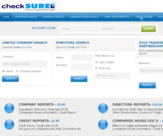 Checksure.biz(Company credit checks reports and Directors reports) Screenshot