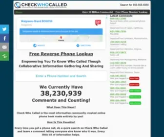 Checkwhocalled.com(Reverse Phone Lookup) Screenshot