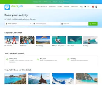 Checkyeti.com(Book Outdoor Activities inHoliday Destinations) Screenshot