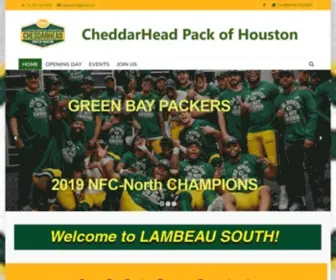 Cheddarheadpackhouston.com(Green Bay Packers Fan Club) Screenshot