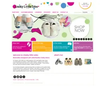 Cheekylittlesoles.com.au(Soft Soled Leather Baby Shoes Online) Screenshot