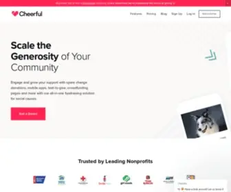 Cheerfulgiving.com(The giving platform for nonprofits) Screenshot