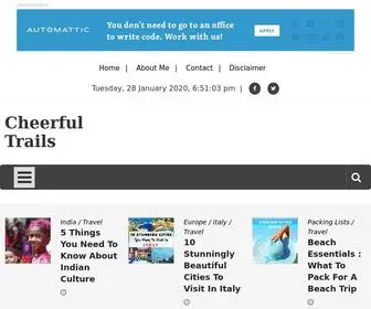 Cheerfultrails.com(Cheerful Trails) Screenshot
