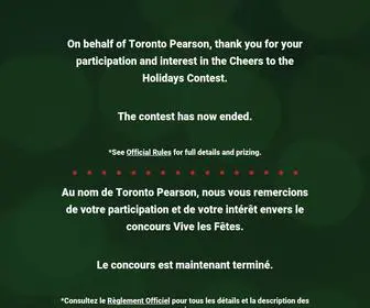 Cheerstotheholidays.ca(Cheers to the Holidays and Win Promotion) Screenshot