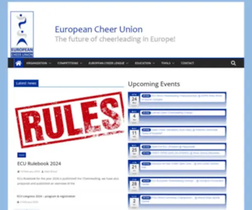 Cheerunion.eu(The future of cheerleading in Europe) Screenshot