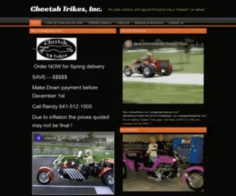 Cheetahtrikes.com(Cheetah Trikes) Screenshot