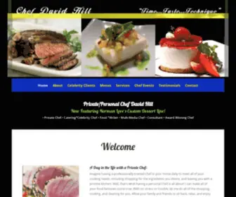 Chefdavidhill.com(Private Chef David Hill Now Featuring Norman Loves Custom Dessert Line) Screenshot