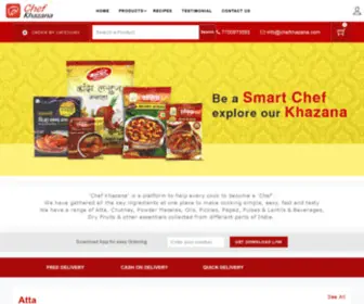 Chefkhazana.com(Chef Khazana Home) Screenshot