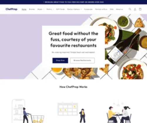 Chefprep.com.au(Ready Made Meals Chefprep) Screenshot