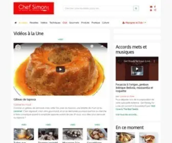 Chefsimon.com(Tout pour apprendre à cuisiner) Screenshot