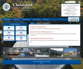 Chelmsfordwater.com(Chelmsford Water District) Screenshot